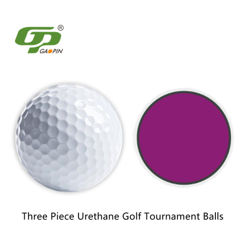 Tambarin al&#39;ada alama uku na Urethane Golf Gold