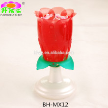 2016 Hot Sale Rotating Rose Home Deco Candles| Wedding Deco Candles with Fireworks