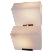 Double Sloping Block Alabaster Wall Sconce