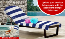 over size microfiber beach chair towel with pocket