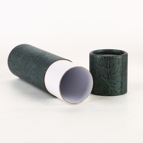 Caja de tubo redondo de papel de textura de vela de impresión personalizada