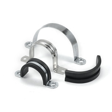 Rubber Cushioned Cable Clamp 40mm Pipe Saddle Clamp 304 Stainless Steel