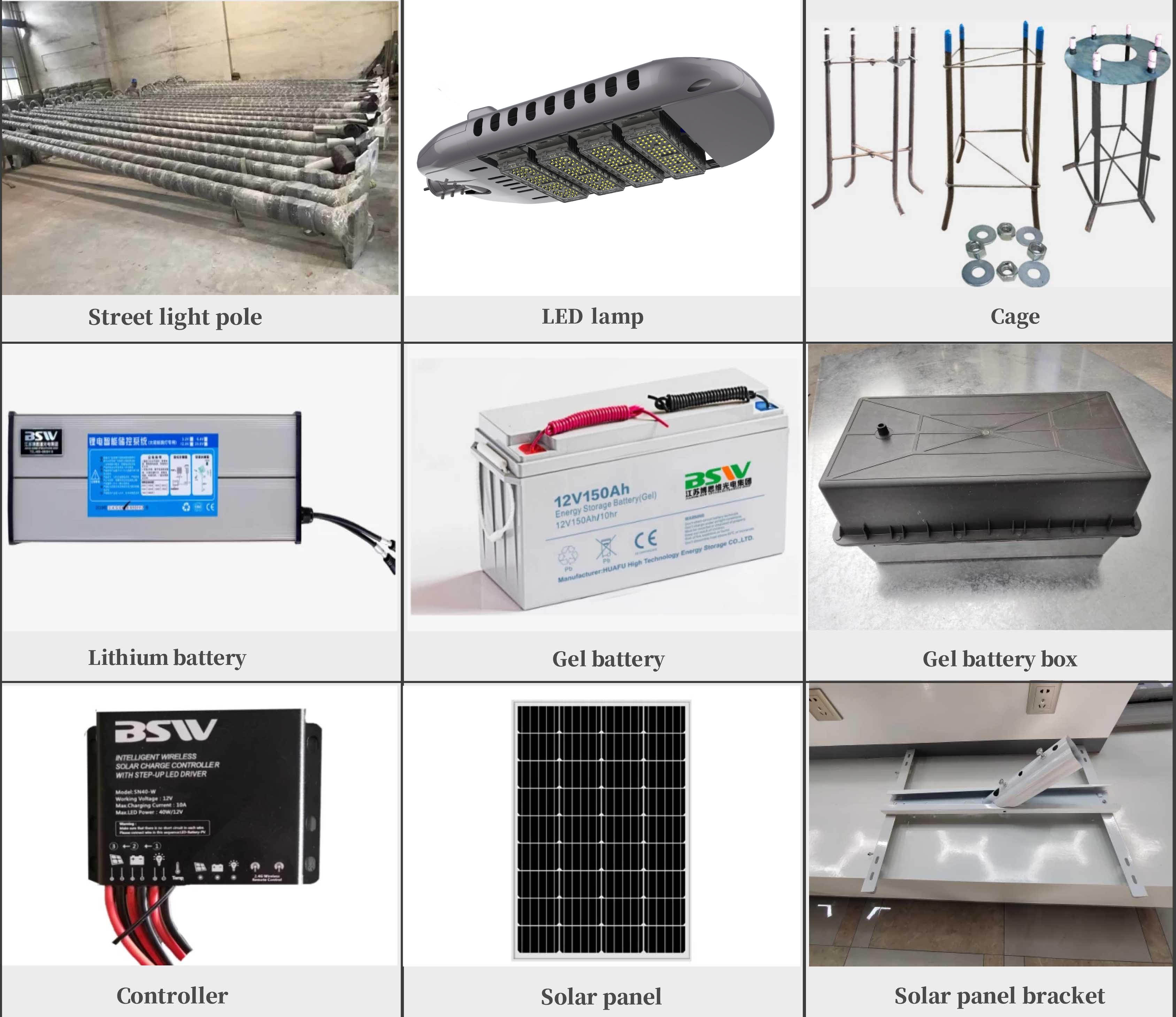 Solar Street Light with Battery LED 