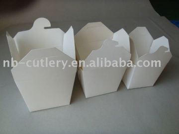 Square paper noodle box without handle