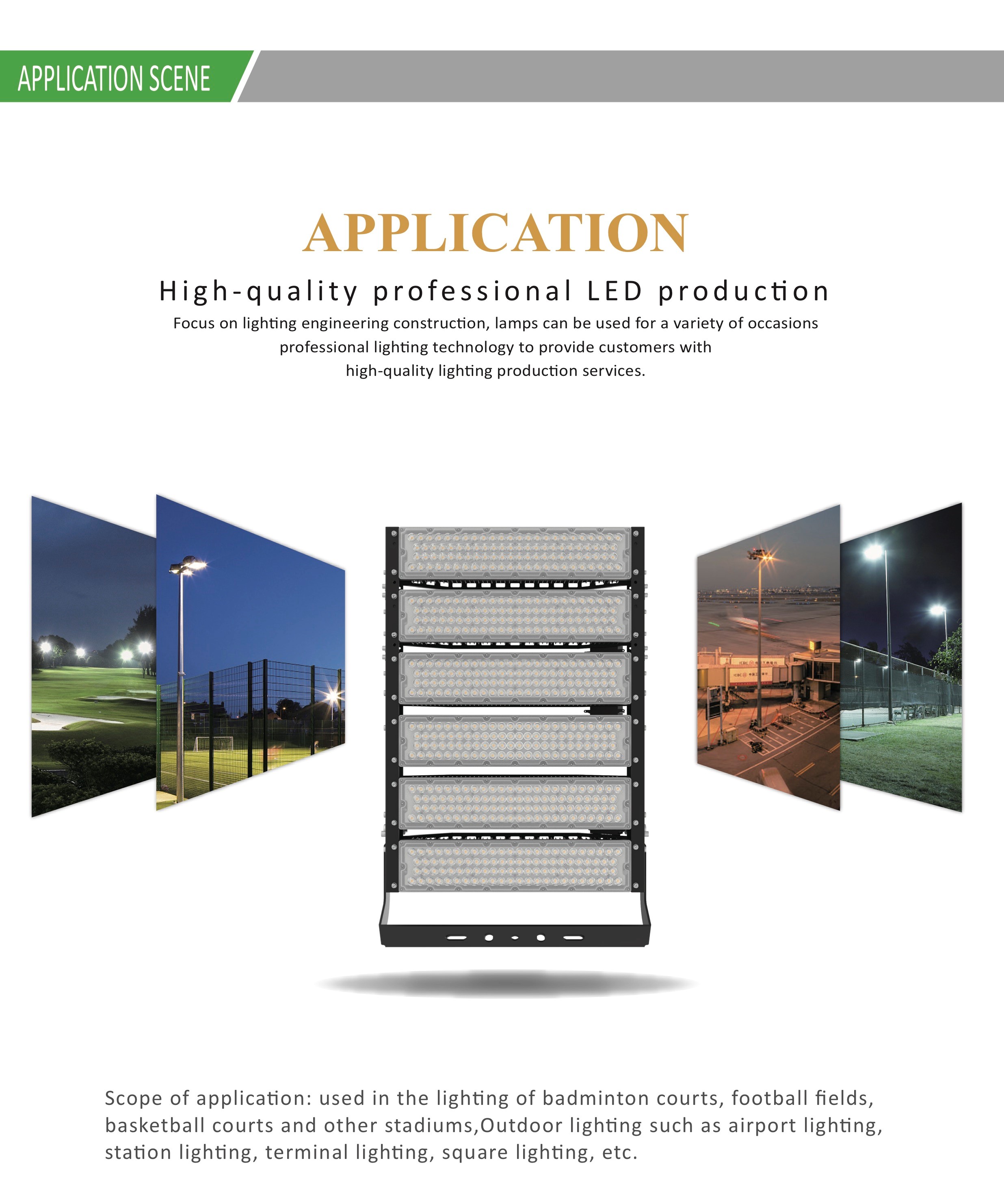 outdoor led high pole light ip66 waterproof 200w 400w 800w high mast led flood light 1000watt