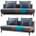 Armless Three-Seater Couch Grey Futons Sofa Bed