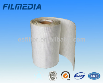 Spun air slide fabric for cement plant