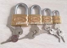 Top Security Golden colour Globe brand Brass emboss Cast iron Padlock