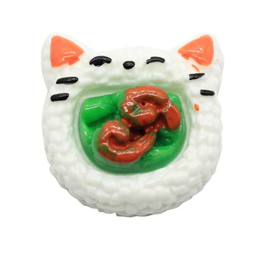 Mélanger les Styles dessin animé Animal boule de riz Flatback résine perle Kawaii riz nourriture Cabochon enfants jouer accessoires de cuisine bricolage Art déco