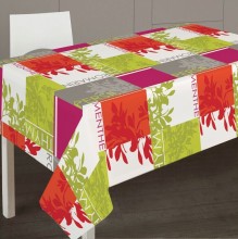 Pvc Printed fitted table covers Vinyl Tablecloth