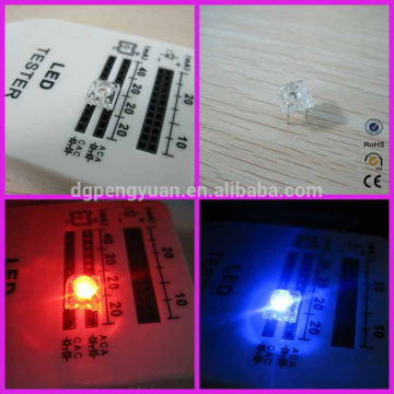 high brightness round 5mm piranha fish led diode red/blue ( CE & RoHS Compliant )