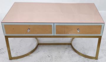 Rose Gold mirror metal leg MDF Coffee Table