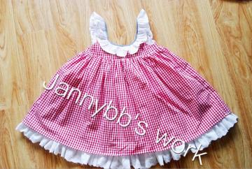 girls boutique red gingham dress