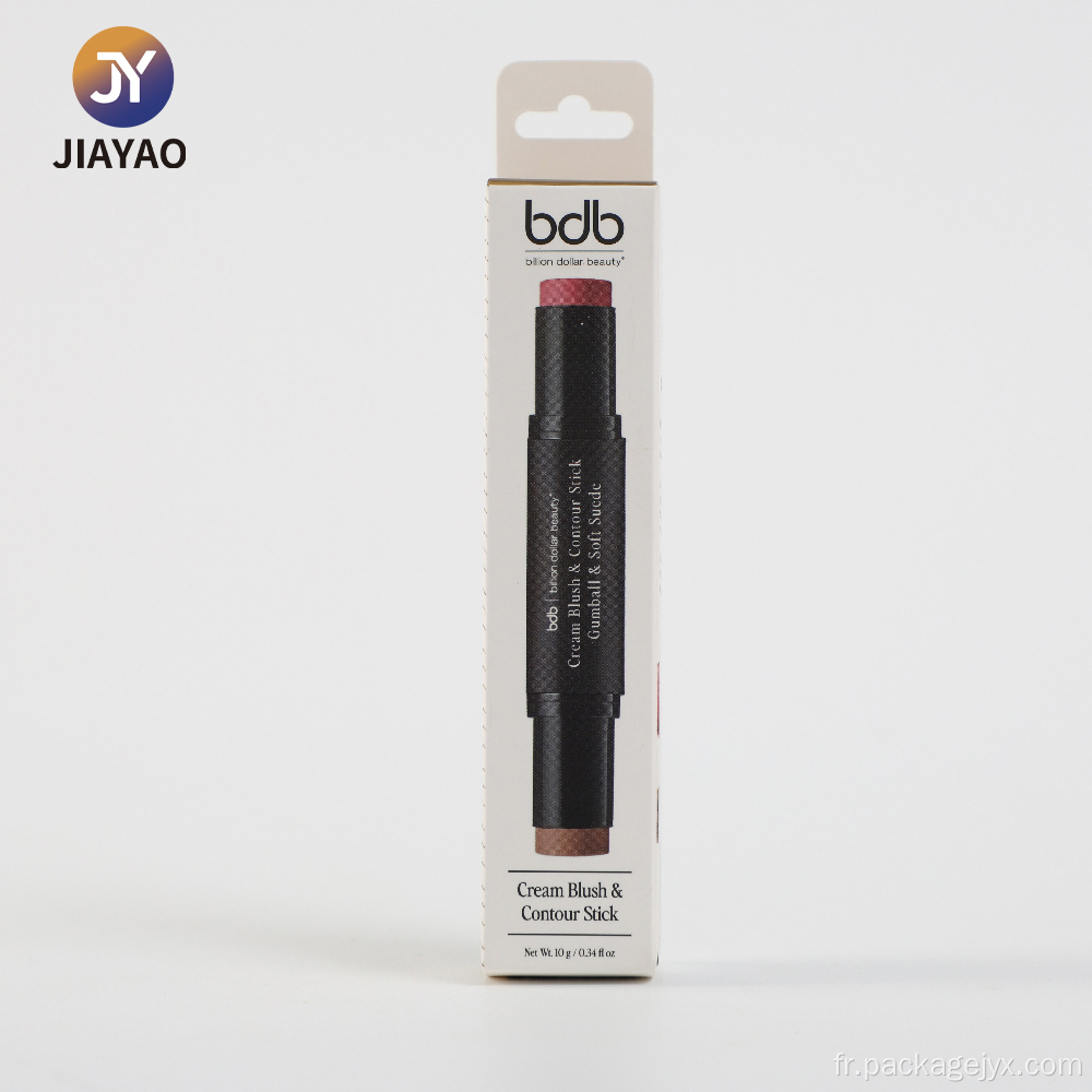 Boîte suspendue au détail pour fard à joues crème et bâton de contour