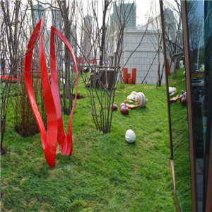 Moder art fiberglass outdoor sculpture