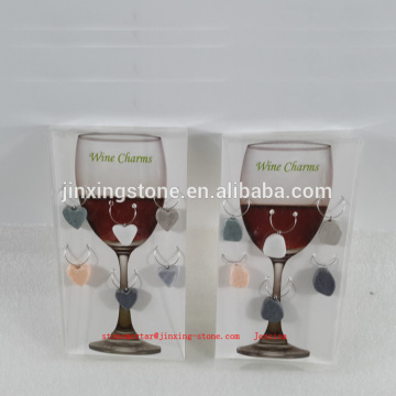 color stone wine charms /wine glass charm /stone wine glass charms /stone wine charms