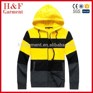 Hip Hop yellow black striped hoodie men spring exercise hoody