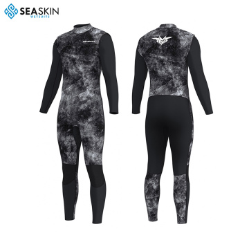 Seaskin Mens Neoprene Front Zip Wetsuit Penuh