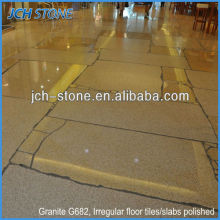 irregular shape tile,yellow granite,irregular shape floor tiles