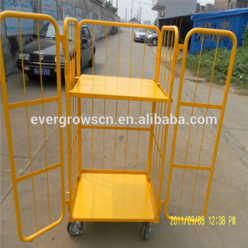 Transport storage supermarket folding cargo trolley