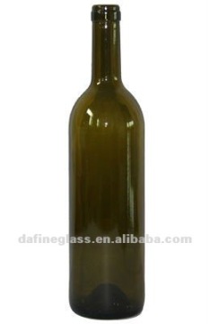 750ml Dark Green Corked Wine Bottle champagne bottle