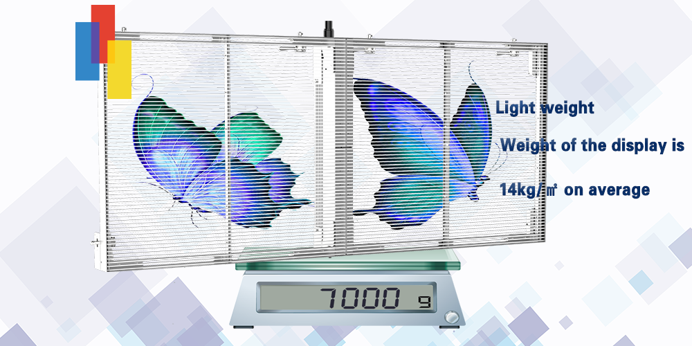 Glass LED Screen for Building with light weight