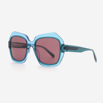 Polygon And Geometric Acetate Female Sunglasses 23A8097