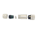 D-Code female Field-wireable M12 shielded plug connector