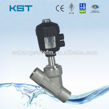 Welded Pneumatic Angle Seat Valve, Pneumatic Angle Piston Valve