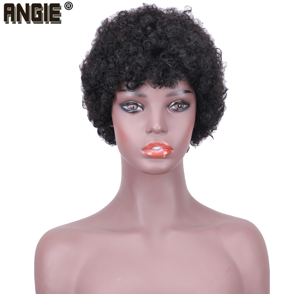 Afro Kinky Curly Short Wigs 100% Unprocessed Raw Virgin Brazilian Human Hair Spirc for Black Women Natural Afro Curl bulk Wig