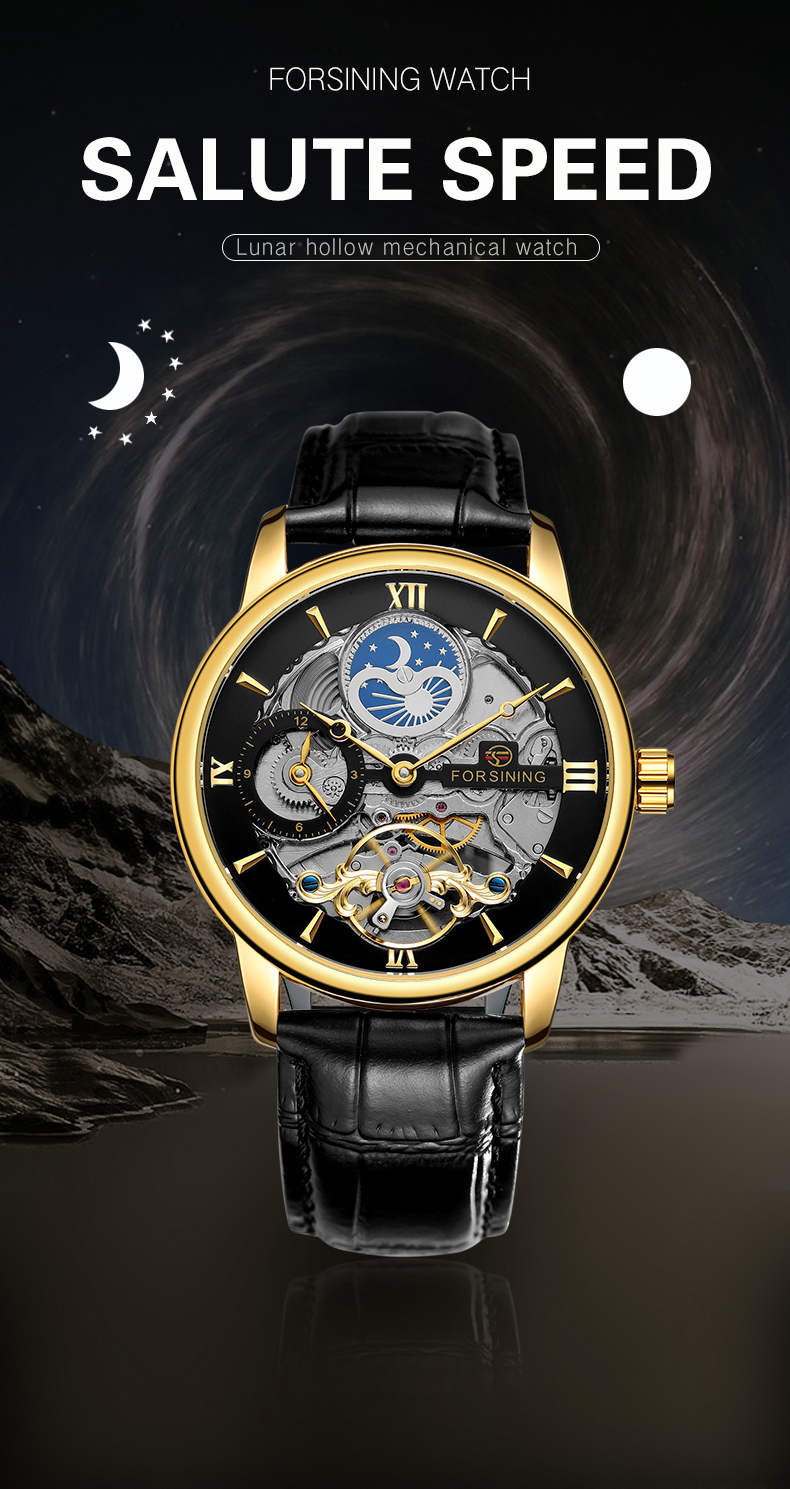 Forsining 354 Roman Dial Mens Automatic Watch Tourbillon 2021 New Mechanical Watches