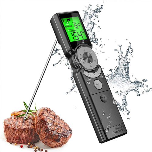 Slimme instant digitale vleesthermometer met driekleurige achtergrondverlichting