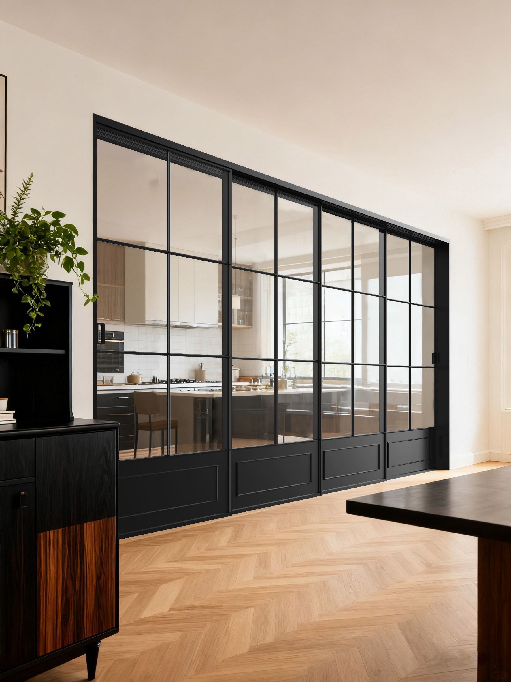 portas de pátio de alumínio preto black aluminum patio doors