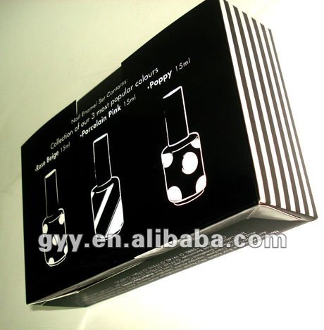 black nail polish paper box