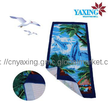 Microfiber reactive print towel