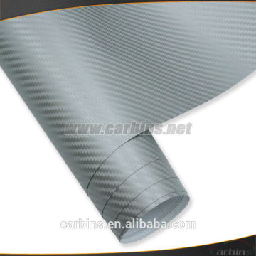 3D carbon fiber vinyl film sticker Gray