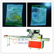 Frozen lemon slices flow packaging machine