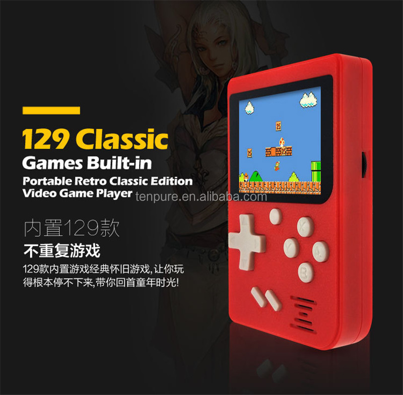 Handheld Game Player Built in 129 Games Gaming Console 8 Bit TV Games Controller Consola Juego