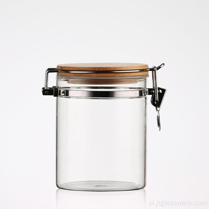 Szklany słoik do przechowywania butelek z miodem fermentacyjnym