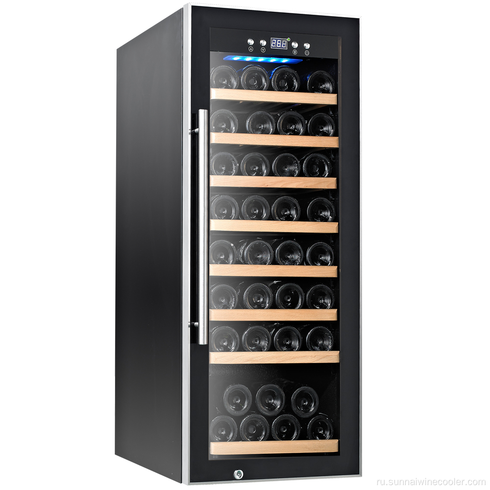 Холодичный холодильник черного вина стеклянный винный холодильник