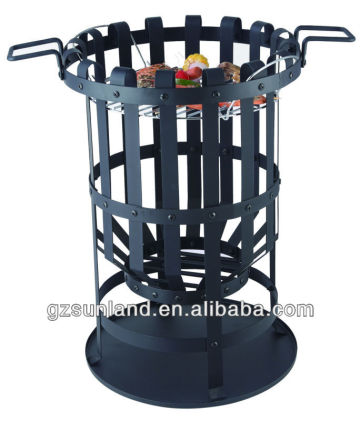 Steel BBQ Grill Fire Basket