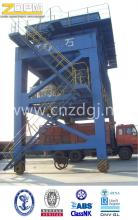 Rail mounted unloading hopper