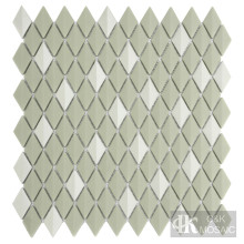 Diamond iridescent glass tiles