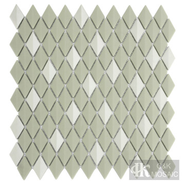 Diamond iridescent glass tiles