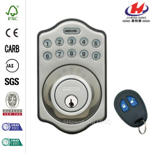 Electronic Keyless Deadbolt Lock with Remote Satin Chrome