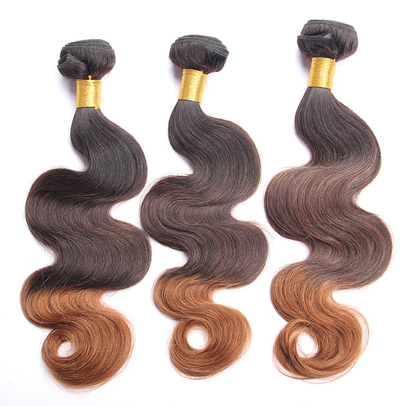 100% Human Ombre Hair Braiding Hair Virgin Brazilian Body Wave Hair Extension Ombre 1B/4/30