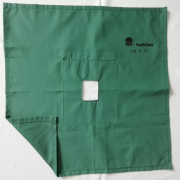 Green Vat Dyed Fenestrated drapes