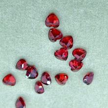 Natural Mozambique Red Garnet Heart Shaped Faceted Cut