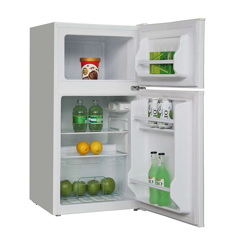 Smad 88L Hotel Mini Double Door Refrigerator / Gray Mini Fridge