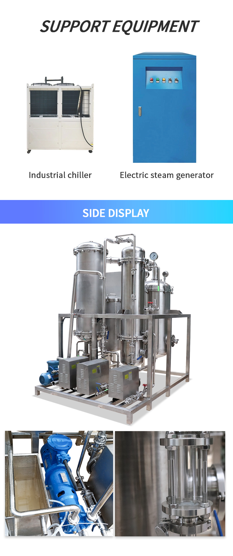 Stainless Steel Triple Effect Falling Film Evaporator Price